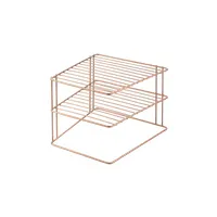 Metaltex MX362402 Palio két emeletes sarok tányértartó réz polytherm bevonat rozsdamentes portaszító 25 x 25 x 19 cm #1