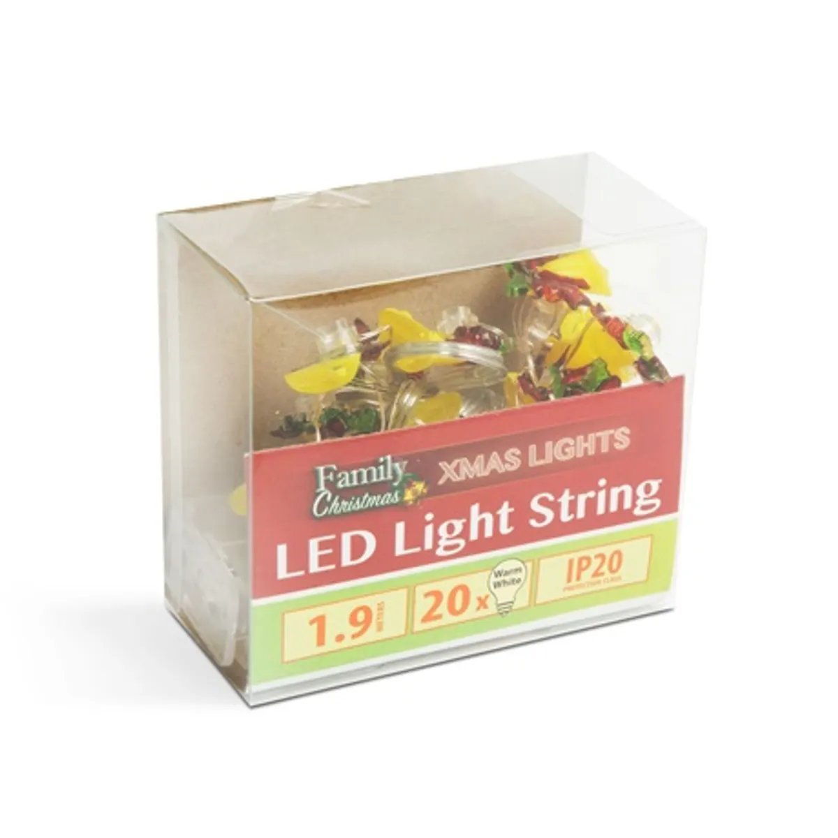 Family Christmas 58925 LED fényfüzér csengőtyű melegfehér, 20 LED, 1,9 m, elemes, 2 x AA #2