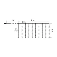Family Decor 58904B Led fényfüggöny 3x1 m hidegfehér 100 led #3