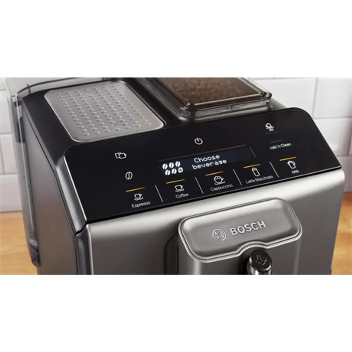 Bosch TIE20504 VeroCafe Serie 2 automata kávéfőző kerámia őrlőmű OneTouch 15 bar tejhabosító LCD csészemelegítő #4