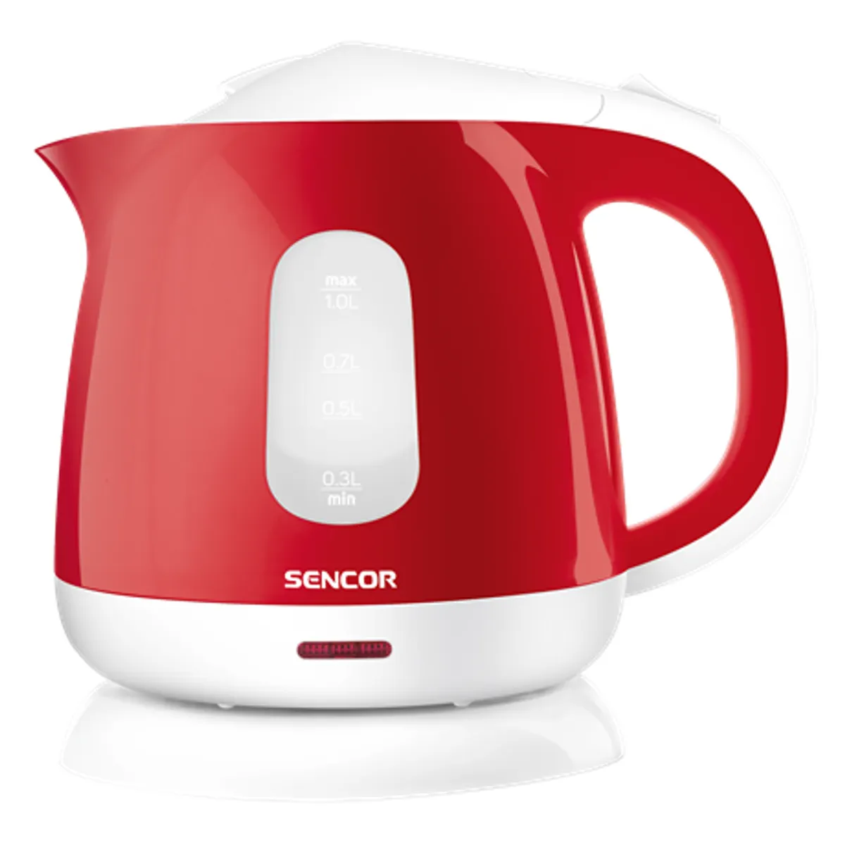Sencor SWK1014RD vízforraló piros 1 l 900-1100 W 360 fokos csatlakozó rozsdamentes fűtőlap kivehető szűrő 220-240 V 50 Hz #1
