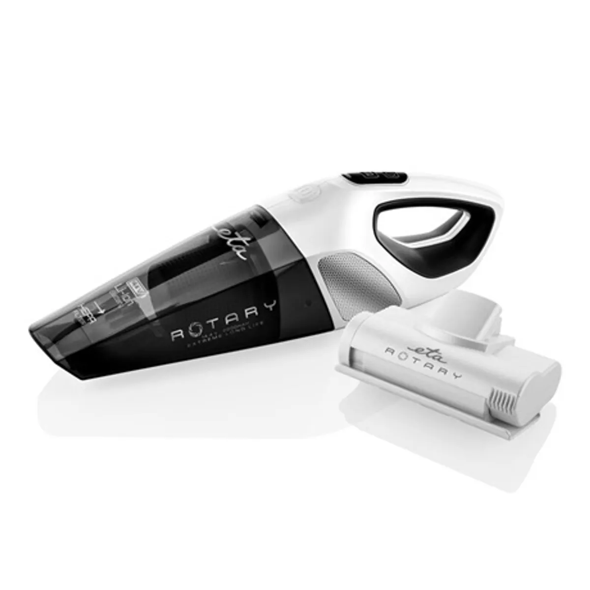 Eta 142590000 kézi porszívó porzsák nélküli 14,4V 400 ml 25 perc HEPA turbókefe réselt fúvóka finom sörtés kefe falra töltőalap 5 óra töltés #1