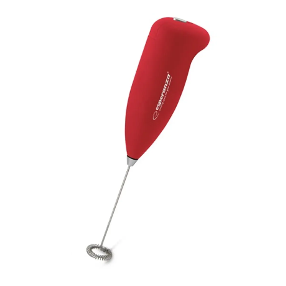 Esperanza EKF001R mini tejhabosító piros spirális habverő rozsdamentes acél #1