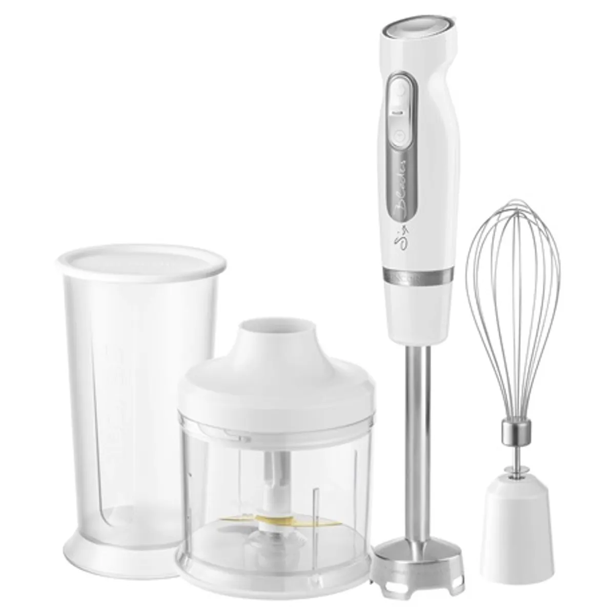 Sencor SHB4460WHEUE3 botmixer szett 1000 W titán pengék 700 ml keverőedény 500 ml aprítóedény turbo #3
