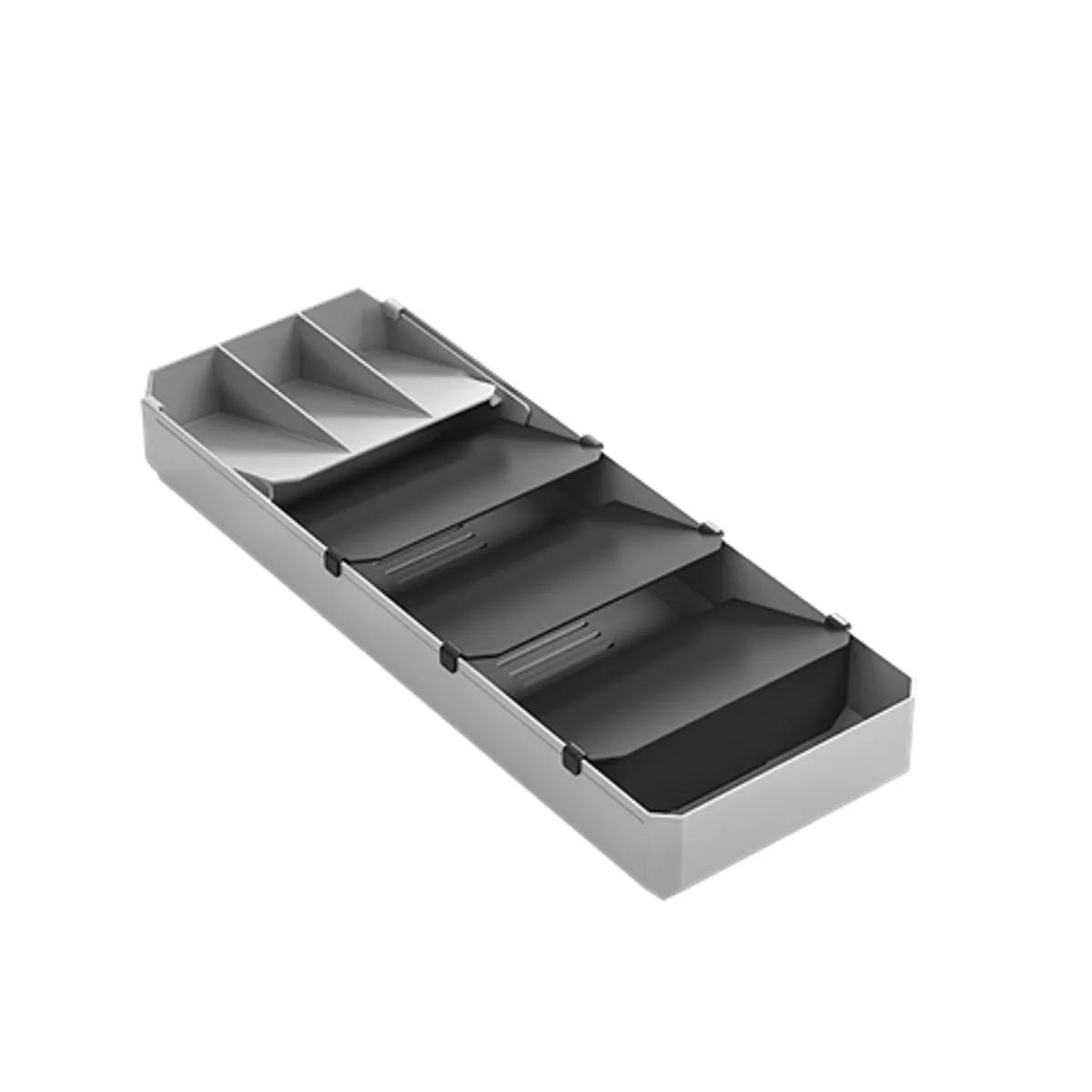 Metaltex MX363220 Uni-Fit evőeszköztartó állítható hossz 40-49 cm tárolókapacitás 90 db szürke garancia 3 év #1
