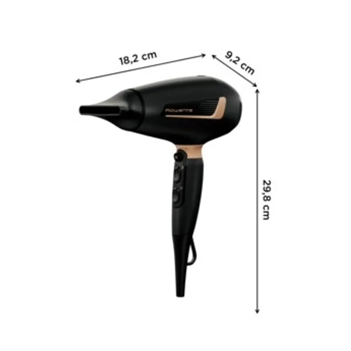 Rowenta CV8840F0 Pro Expert hajszárító 2200 W 2 sebesség 3 hő ionos cool shot 3 tartozékkal diffúzor koncentrátor 1,8 m fekete-réz #4