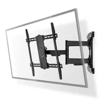 Nedis TVWM6570BK szabadon mozgatható fali TV-tartókonzol 43-90" 70 kg forgatható dönthető 3 forgáspont 70-800 mm VESA 400x400 #1