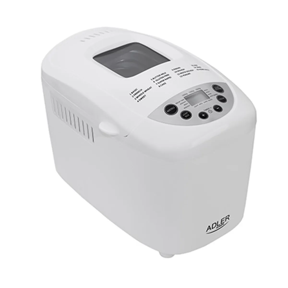 Adler AD6019 kenyérsütő 850W 15 program dupla keverőlapát kivehető sütőkosár #1