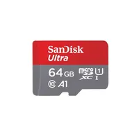 Sandisk 00215421 microSD Ultra Android kártya 64 GB UHS-I Class 10 A1 140 MBps adapterrel