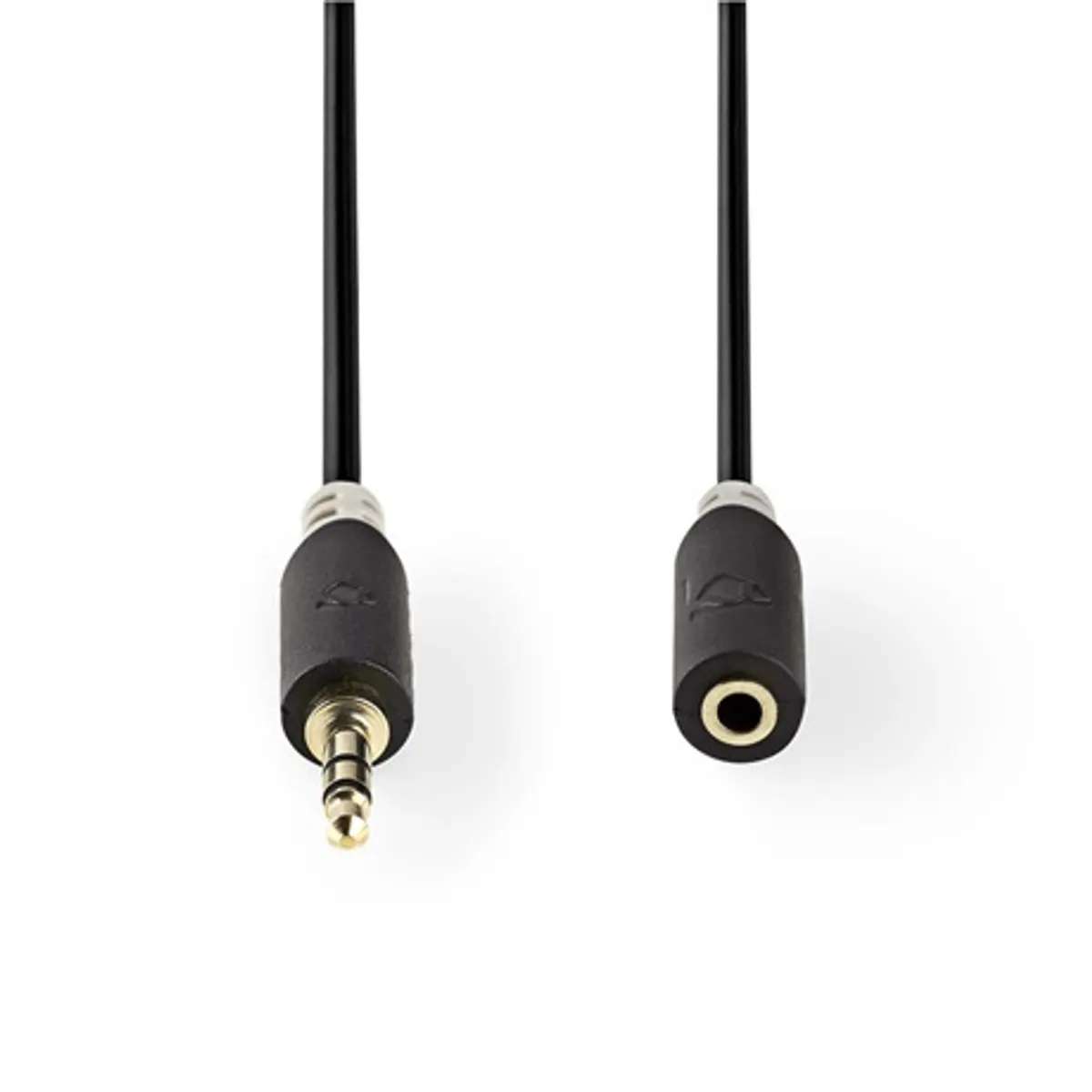 Nedis CABW22050AT20 sztereó audió kábel 2 m 3,5 mm férfi-nő aranyozott érintkezők, árnyékolt #1