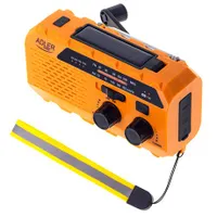 Adler AD1197 napelemes készülék FM/AM vevő USB töltés dinamó töltés SOS 3,5 mm jack #1