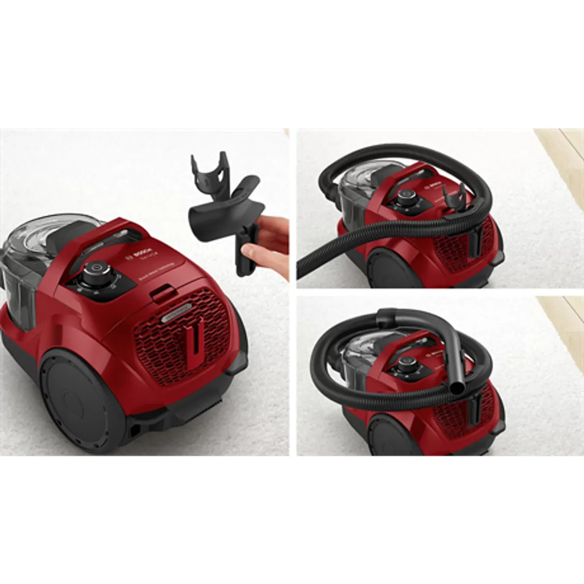 Bosch BGC21X350 Serie 4 porzsák nélküli porszívó piros HEPA H13 szűrő #8