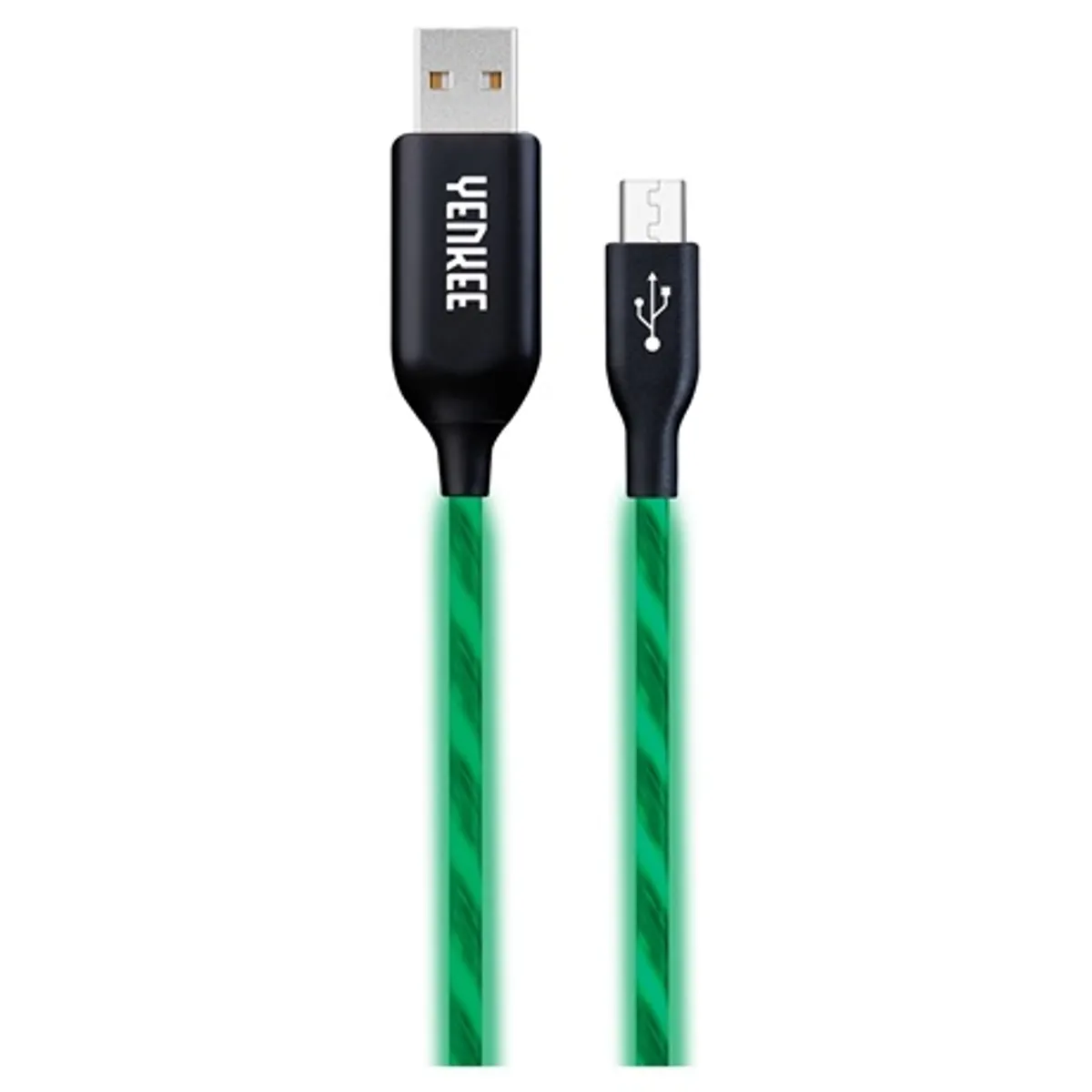 Yenkee YCU 231 GN USB-kábel microUSB-USB-A, 1,0 m, USB 2.0, zöld, LED #1