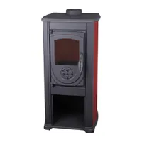 Warnex THALIA OKTA kandalló szabadonálló 3.9 kW piros 120 mm füstcső 396x850x375 mm