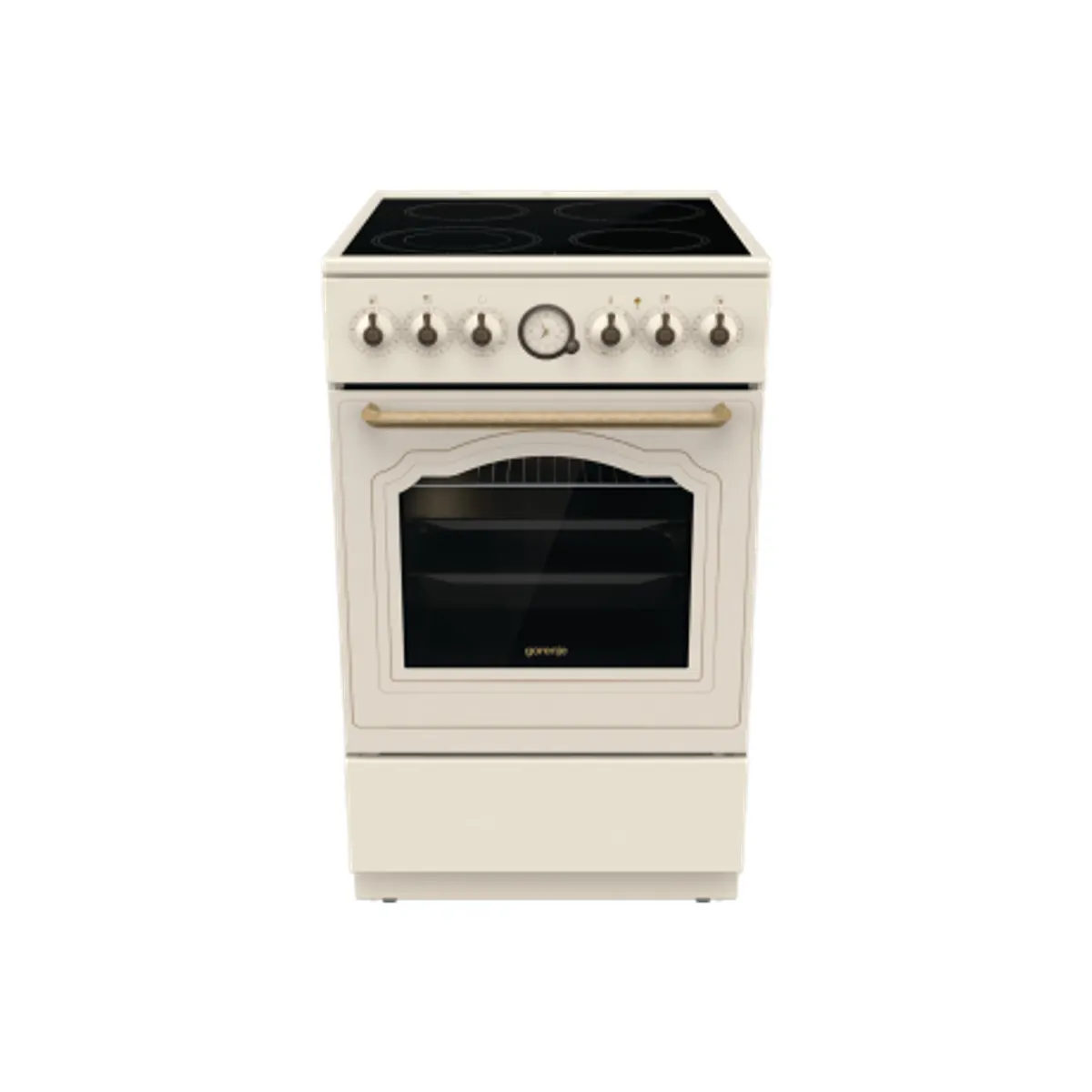 Gorenje GECS5B70CLI szabadonálló kerámia tűzhely elefántcsontszínű 4 zónás kerámia főzőlap 70 L sütő energiaosztály A #1