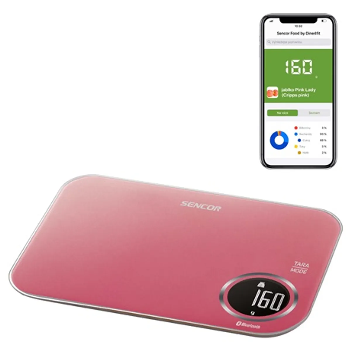 Sencor SKS 7074RD konyhai mérleg smart bluetooth 5 kg 1 g tara funkció #1