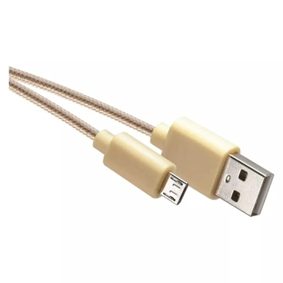 Emos SM7006Y USB-A 2.0 - microUSB-B 2.0 töltő- és adatkábel 1 m aranyszínű PVC és textil #1