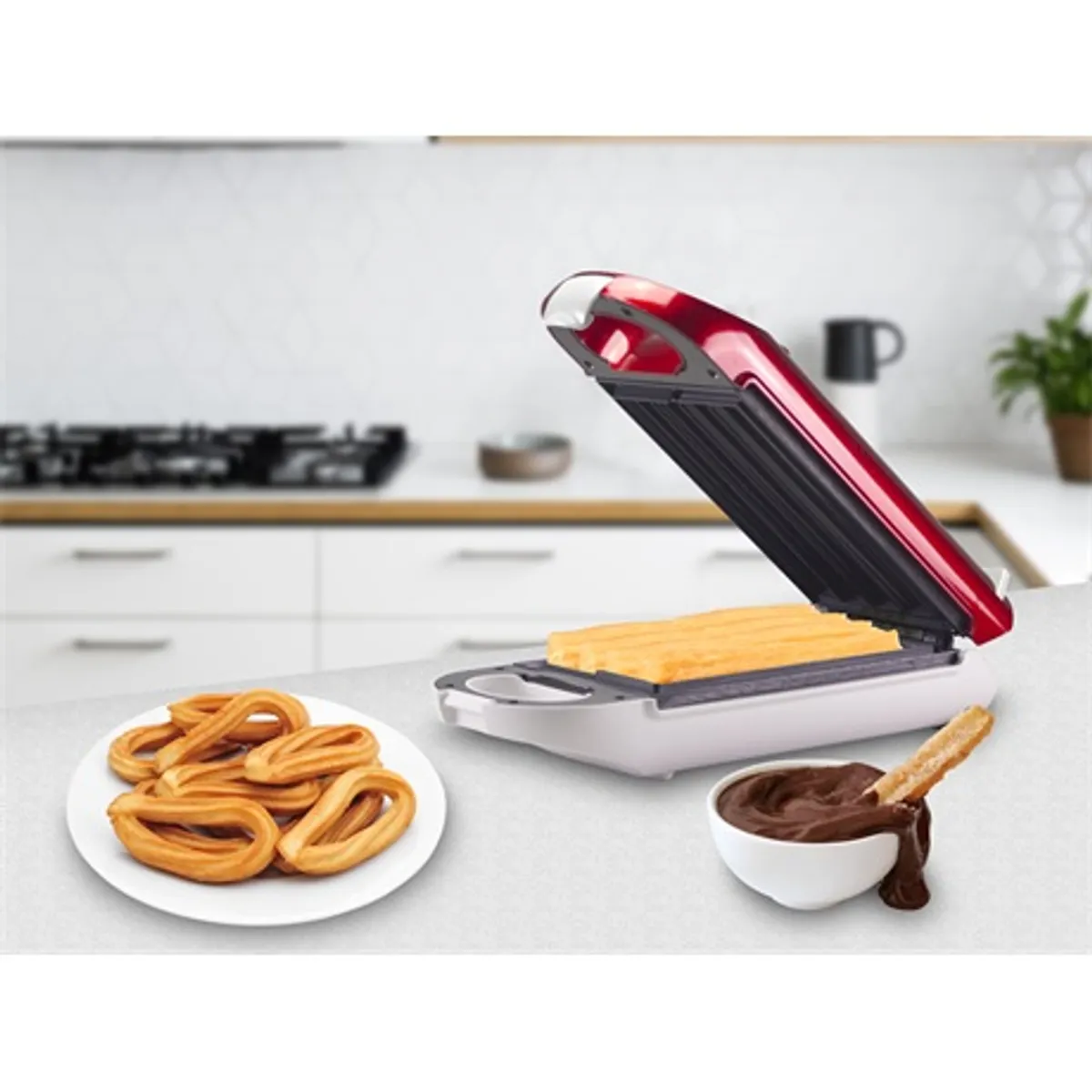 Beper BT.600Y Churros sütő 700 W tapadásmentes felület 4 db churros egyszerre forgatható 360 fokban csúszásmentes talpak tárolható #10