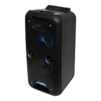 Sal PAR 2200BT hordozható party hangfal 2x mélysugárzó 2x magassugárzó Bluetooth USB SD MP3 felvétel FM rádió LED karaoke mikrofon