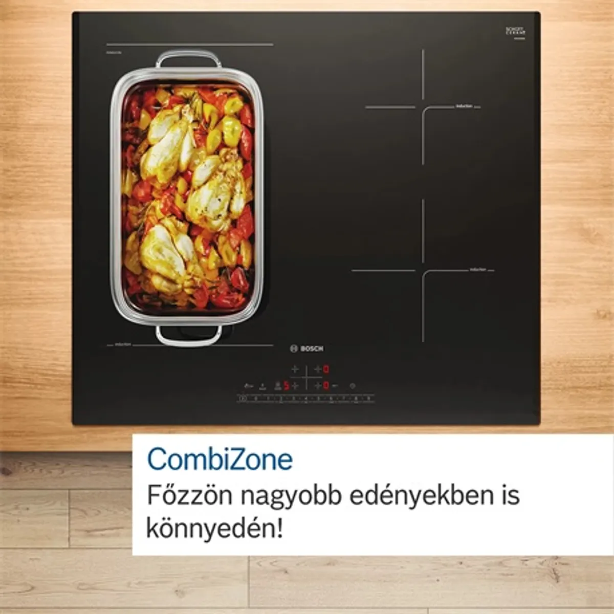 Bosch PVQ631HC1E beépíthető indukciós 60 cm 4 zónás DirectSelect CombiZone PerfectFry Plus PowerBoost Home Connect #4
