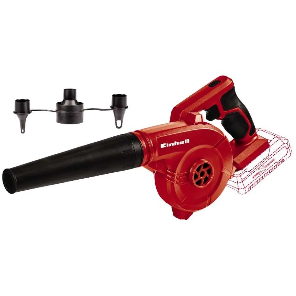 Einhell TE-CB 18-180 LI - solo lombfúvó akku nélkül 180 kmh softgrip 3 adapterkészlet #3