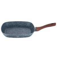 Berlinger Haus BH-1208N Forest Line grill serpenyő 28 cm, 3 rétegű kőhatású márvány bevonat, turbó indukciós talp, mosogatógépben mosható