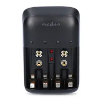 Nedis BACH07 akkumulátortöltő AA-AAA és 9V 230V 0,6A #1