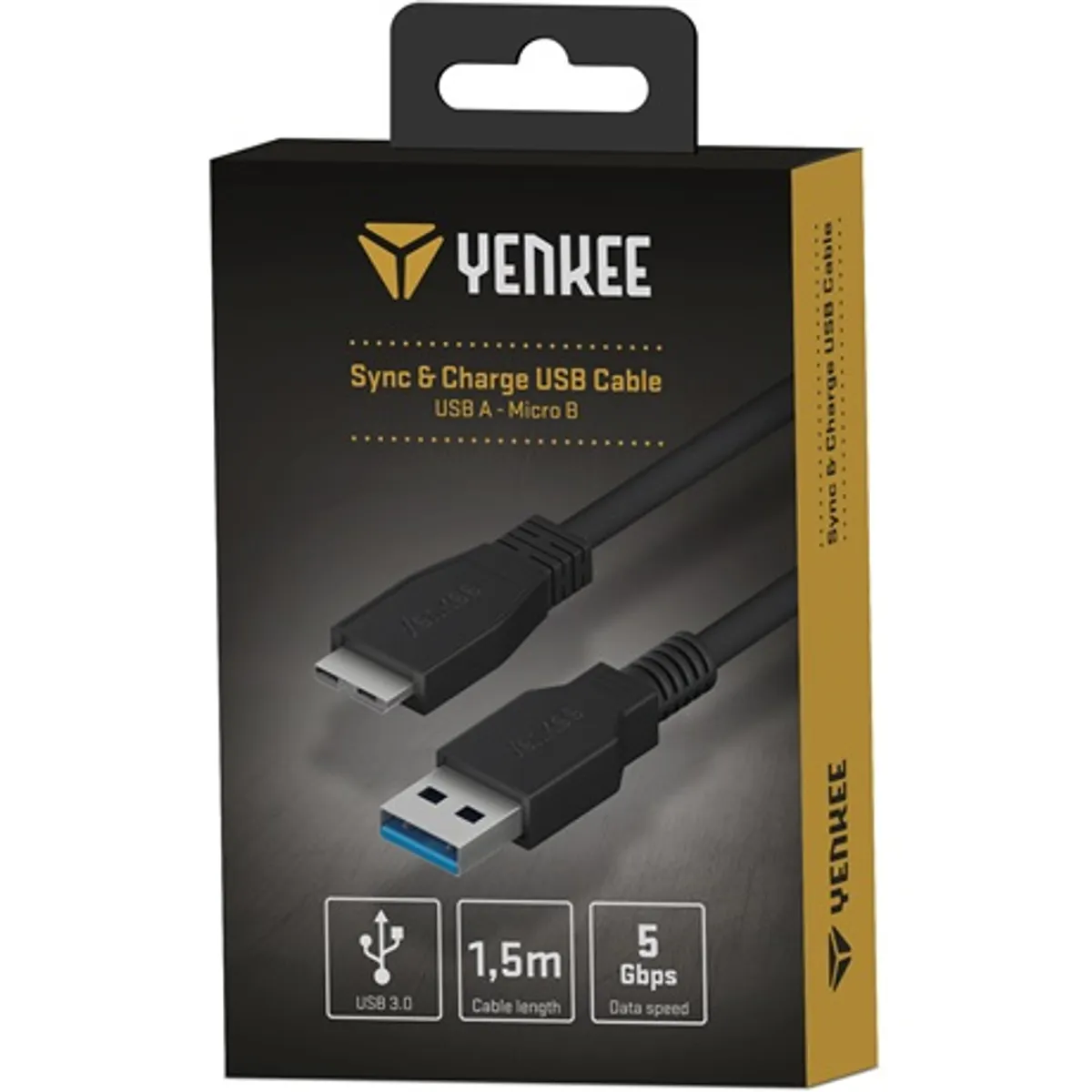 Yenkee YCU 011 BK usb kábel 3.0 A-micro B 1,5 m fekete #3