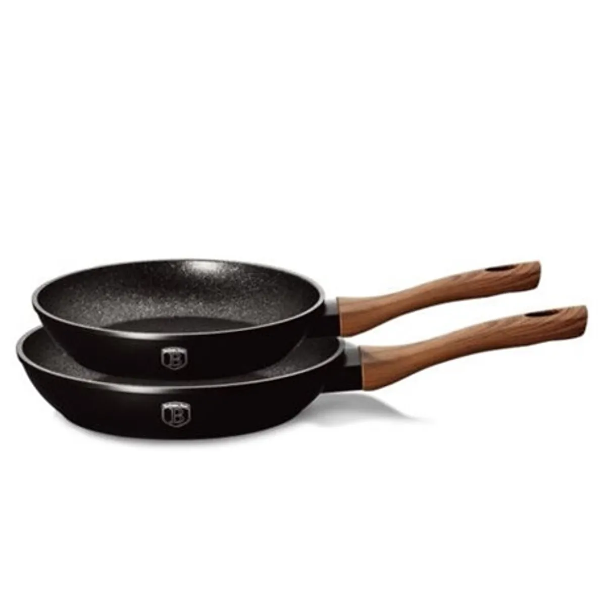 Berlinger Haus BH/1726F SERPENYŐ SZETT 22 cm és 26 cm, 1,3 L és 2 L, háromréteg gránit bevonat, indukciós talp, fa nyél, PFOA-mentes #1