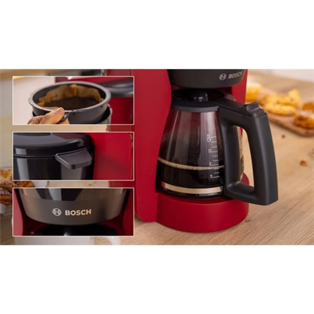 Bosch TKA2M114 Filteres kávéfőző 1,4 l víztartály DripStop automatikus kikapcsolás 40 perc melegen tartás #5