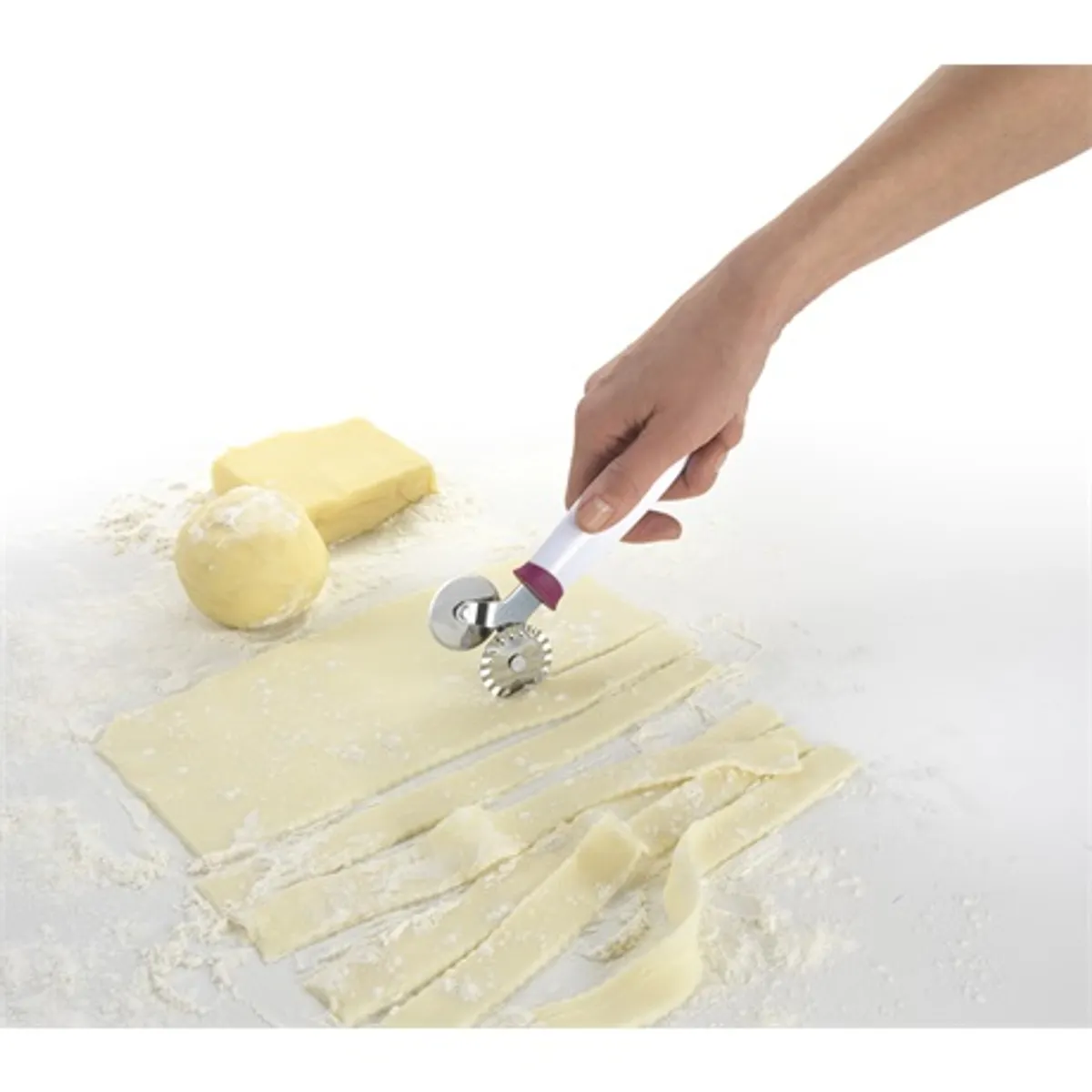 Metaltex MX252582 Dolceforno tésztavágó kétféle fej rozsdamentes acél fej, műanyag nyél #3
