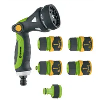 FIELDMANN FZH 9005 Szórófej szett 8 pozíciók, 13 mm tömlőhöz, 1/2" és 3/4" csatlakozó, ABS műanyag, hőálló #1