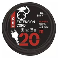 Emos P01820 hosszabbító 20 m 1 aljzat IP44 230V 16A 3x1,5mm2 gumikábellel fekete #3