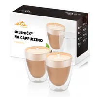 Eta 418193010 duplafalú cappuccino pohár boroszilikát üveg 240 ml 2 db #2