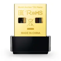 TP-LINK ARCHER T2U NANO Archer T2U Nano AC600 Dual-band USB 2.0 2,4 GHz 5 GHz IEEE 802.11ac