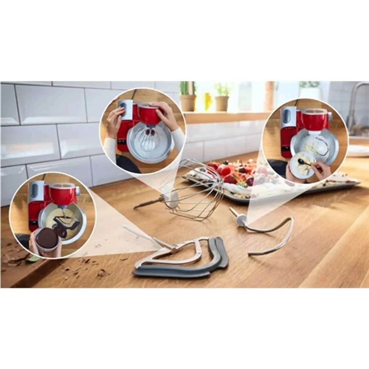 Bosch MUM5X720 MUM5 3,9 L nemesacél tál, beépített mérleg, 1000 W, 7 fokozat és pulzus, tartozéktároló #6