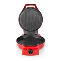Nedis FCPM100FRD pizza- és grillsütő 30 cm 1800 W állítható hőmérséklet 230 °C 180°-os nyitható asztali grill funkció #3