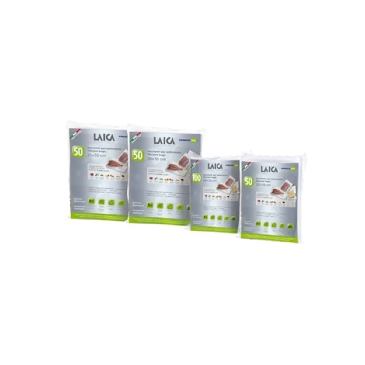 Laica VT36040 vákuumcsomagoló tasak szett 28x36 cm, 20 db, légcsatornás, BPA mentes #1