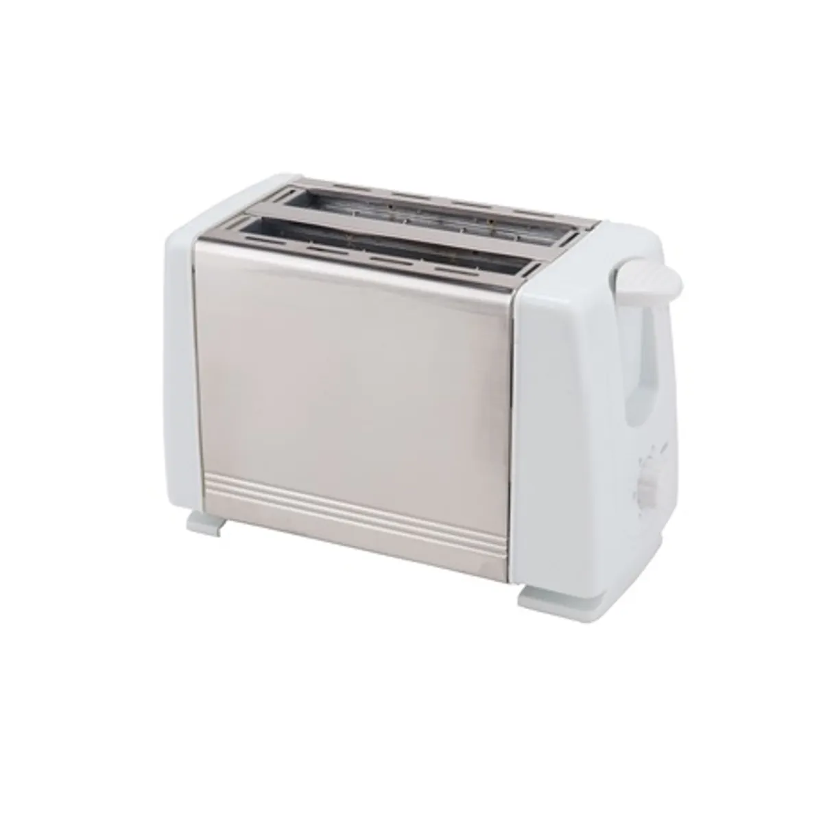 Hausmeister HM6557 kenyérpirító fehér 2-szeletes automata kikapcsolás időzítő fix morzsatálca 750W #1