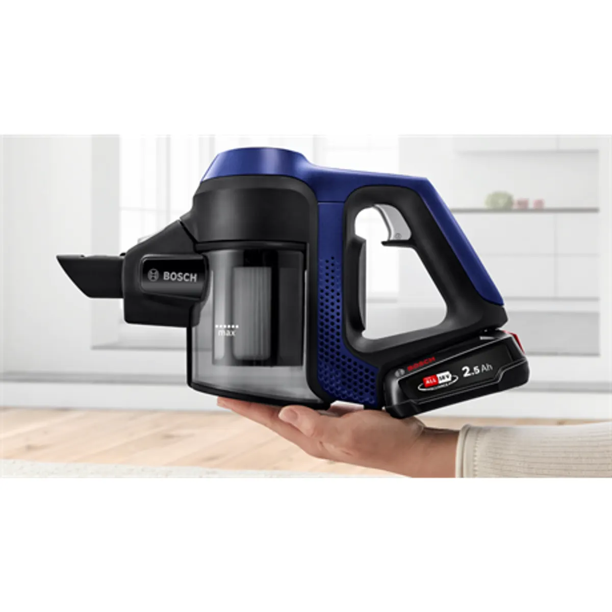 Bosch BBS611MAT Unlimited Serie6 éjkék akkumulátoros 18 V, 30 perc üzemidő, portartály M #2