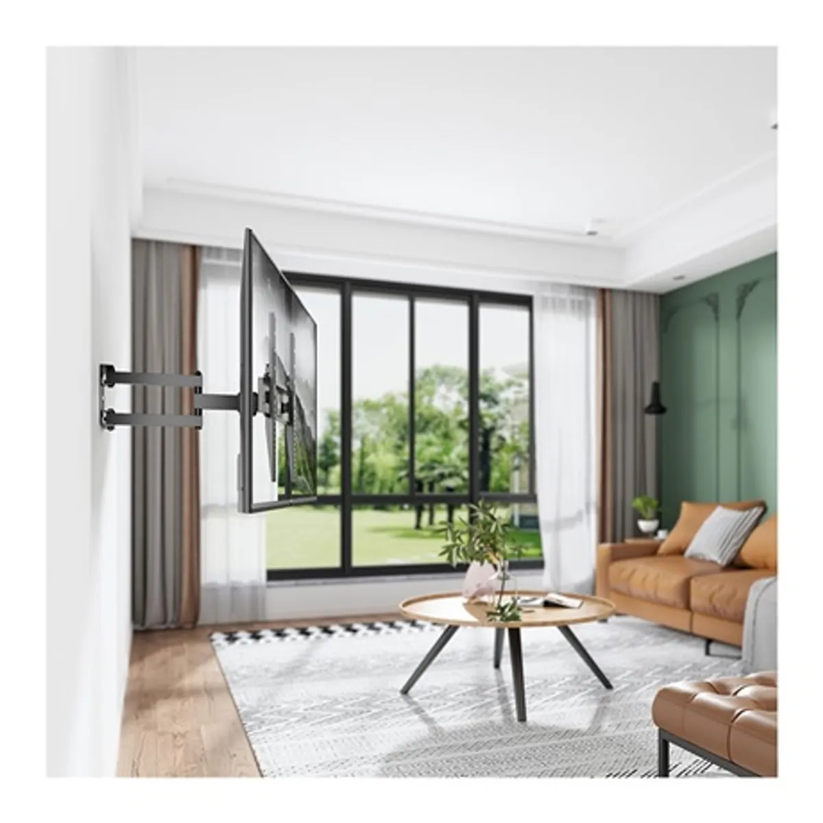 Stell SHO 4600 fali konzol kihúzható 32-55" teherbírás 35 kg dőlés 18 fok elfordítás 90 fok VESA 75x75-400x400 falhoz távolság 10,5-42,9 cm fekete #10