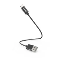 Hama 00201600 adatkábel USB-C USB-A USB 2.0 0,2 m fekete nylon #1