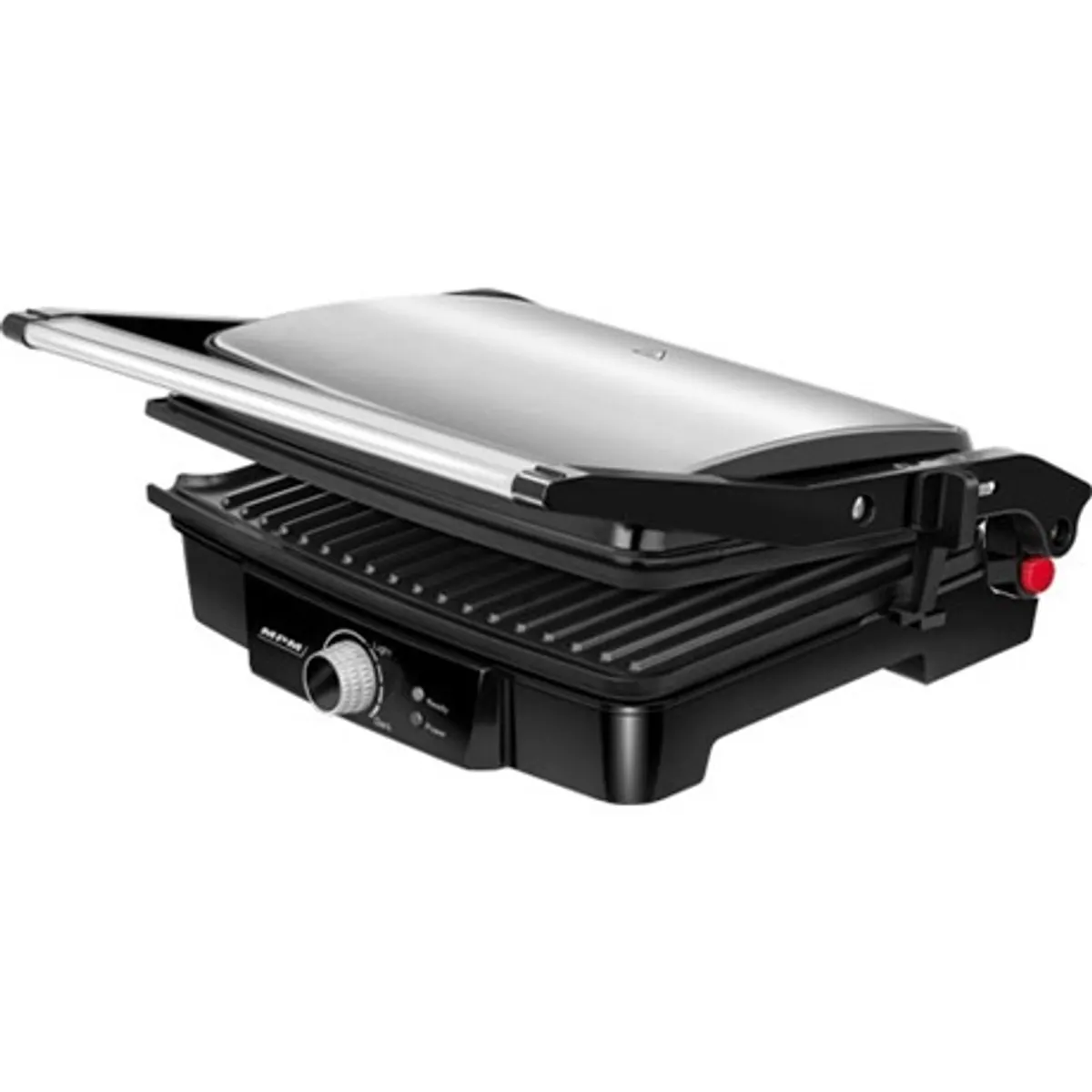 MPM MGR-09M kontakt grill 2000W rozsdamentes ház tapadás-mentes sütőfelület állítható lemezmagasság 3 üzemmód 0-270C zsírgyűjtőedény 2db #1