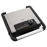 Sencor SBG 3710SS kontakt grillsütő bordázott grillfelület tapadásmentes sütőlap, 2000 W, 90 fokos nyitás, hőszigetelt fogantyú #5