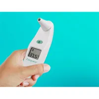 Beper 40.102 fülhőmérő digitális LCD memória 10 adat 32.0–43.0°C tok 15 mérőfej CR2032 #4