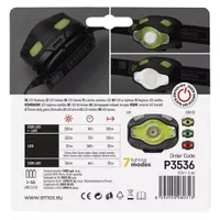 Emos P3536 COB LED fejlámpa 3W 220 lm, 100 m, IP43, 3 AAA, 7 üzemmód, gyors be-kikapcsolás #3