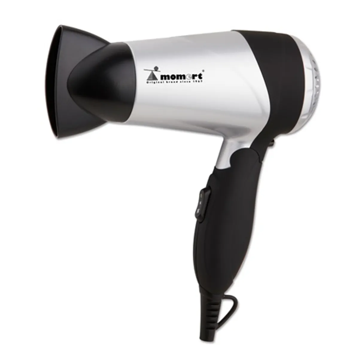 Momert 1606 hajszárító 1600 W 2 sebesség 2 hőmérséklet hideg levegő szűkítő fej akasztó fül csúszásmentes részek #1