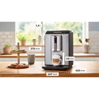 Bosch TIE20301 VeroCafe kerámia őrlő OneTouch 5 program tejhabosító LCD kijelző állítható kávéfolyó 15 bar víztartály 1,4 l #4