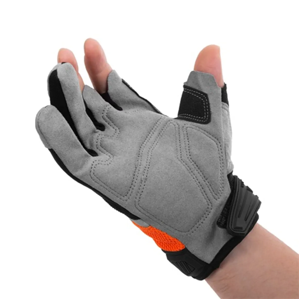 Handy 11143M munkavédelmi kesztyű habosított tenyérrel, 3 nyitott ujj, méret M, fekete #1