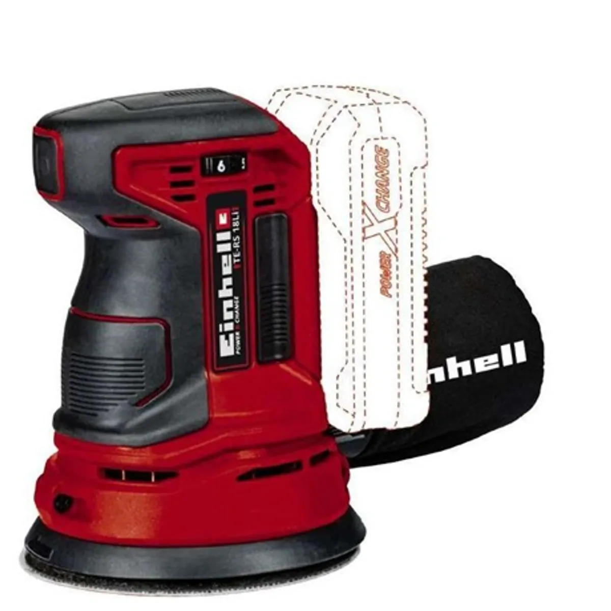 Einhell TE-RS 18 LI SOLO excenter csiszoló Power X-Change 125 mm 2 mm excentrikus löket Softgrip beépített porelszívó #1